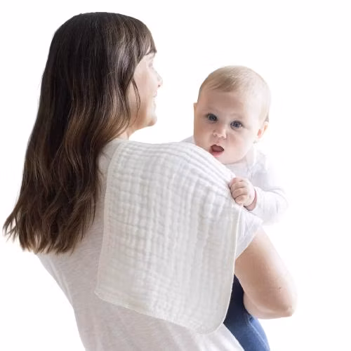 Jambear - Juego de paños para eructar de muselina orgánica 100% algodón orgánico, baberos para eructar para bebé